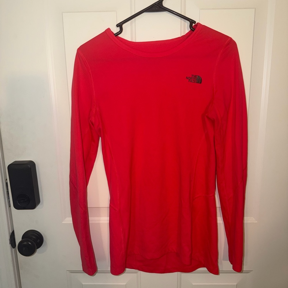 The North Face Women's Vibrant Red Long Sleeve Tee